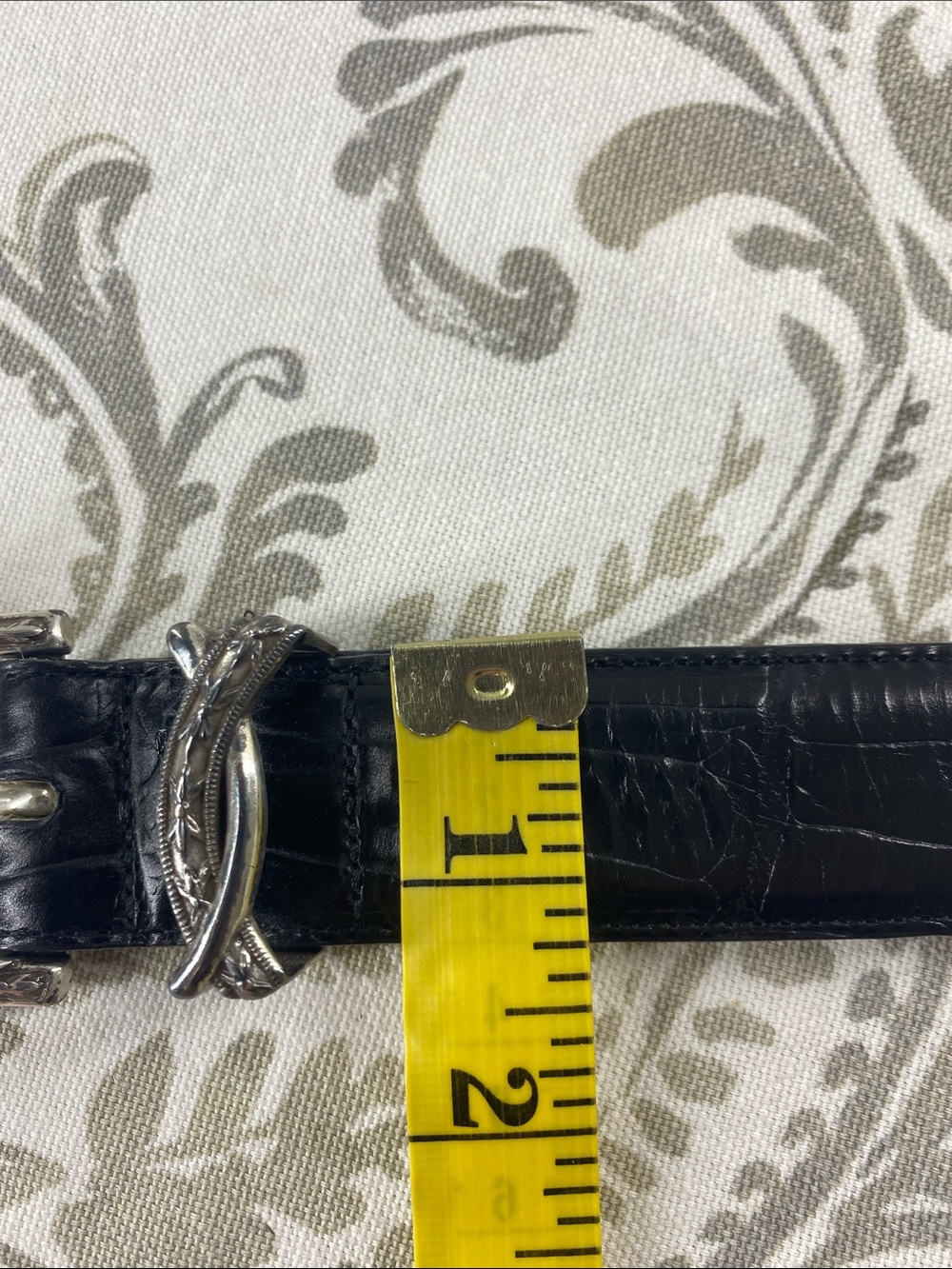 Vintage Brighton belt leather western Black Silver Size ML 32 - Picture 11 of 13
